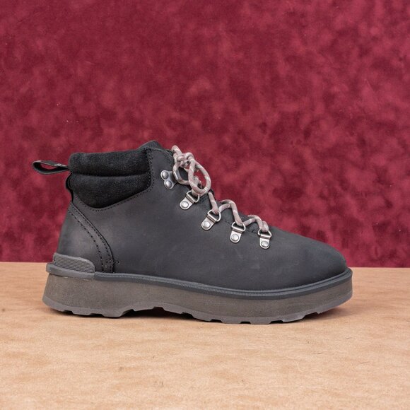 Sorel Women Hi Line Hiker Black Leather Lace-up Hiking Boots sz 10US EUR41 - Picture 4 of 8